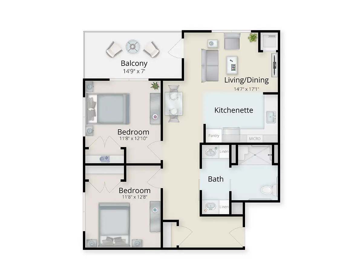 CSLWC_AL_2BR-1_2b1b_804 Assisted Living Two-Bedroom